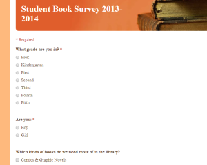 Student Book Survey 2013 2014